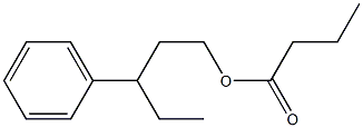 ブタン酸3-フェニルペンチル 化学構造式