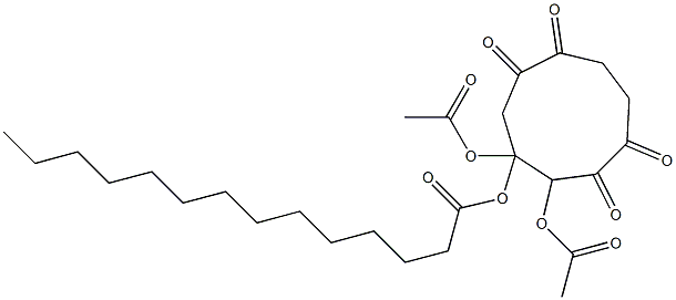  2,3-Bis(acetyloxy)-1,5-dioxa-6,9-dioxo-3-tetradecanoyloxycyclononane