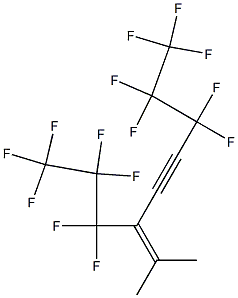 6,6,7,7,8,8,8-Heptafluoro-3-(heptafluoropropyl)-2-methyl-2-octen-4-yne,,结构式
