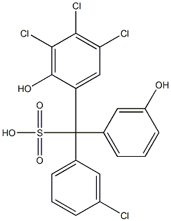 (3-Chlorophenyl)(3,4,5-trichloro-2-hydroxyphenyl)(3-hydroxyphenyl)methanesulfonic acid