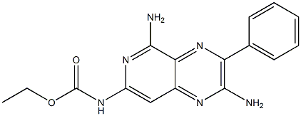 N-[(2,5-Diamino-3-phenylpyrido[3,4-b]pyrazin)-7-yl]carbamic acid ethyl ester Structure
