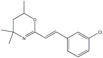 2-[2-(3-Chlorophenyl)ethenyl]-5,6-dihydro-4,4,6-trimethyl-4H-1,3-oxazine 结构式