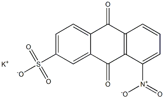 8-Nitro-9,10-dihydro-9,10-dioxoanthracene-2-sulfonic acid potassium salt,,结构式