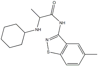 N-(5-Methyl-1,2-benzisothiazol-3-yl)-2-cyclohexylaminopropanamide Struktur