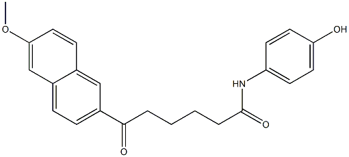 6-Oxo-N-(4-hydroxyphenyl)-6-[6-methoxy-2-naphtyl]hexanamide Structure