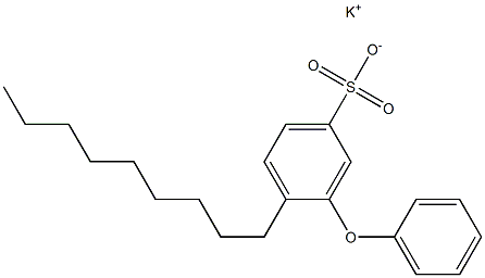 4-ノニル-3-フェノキシベンゼンスルホン酸カリウム 化学構造式