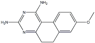 1,3-Diamino-8-methoxy-5,6-dihydrobenzo[f]quinazoline 结构式