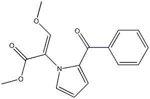 (E)-3-Methoxy-2-(2-benzoyl-1H-pyrrol-1-yl)acrylic acid methyl ester Struktur
