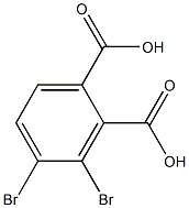 3,4-ジブロモフタル酸 化学構造式