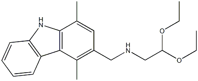 2-[[(1,4-Dimethyl-9H-carbazol-3-yl)methyl]amino]acetaldehyde diethyl acetal,,结构式