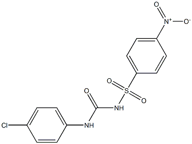 1-(4-Chlorophenyl)-3-(4-nitrophenylsulfonyl)urea,,结构式