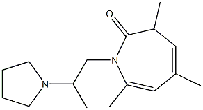 1,3-Dihydro-3,5,7-trimethyl-1-[2-(1-pyrrolidinyl)propyl]-2H-azepin-2-one Struktur