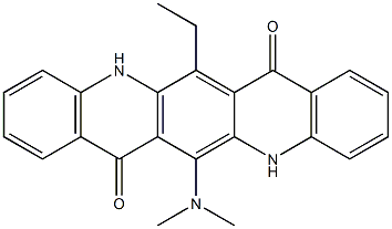 6-(Dimethylamino)-13-ethyl-5,12-dihydroquino[2,3-b]acridine-7,14-dione Structure