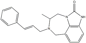 4,5,6,7-Tetrahydro-5-methyl-6-[(E)-3-phenyl-2-propenyl]imidazo[4,5,1-jk][1,4]benzodiazepin-2(1H)-one,,结构式
