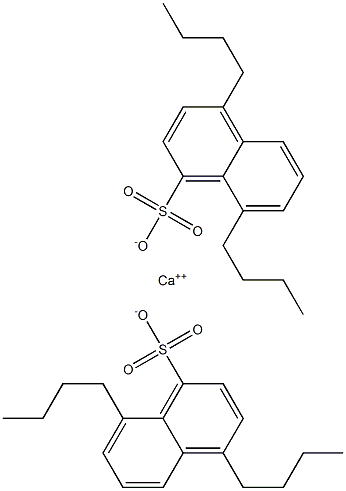 ビス(4,8-ジブチル-1-ナフタレンスルホン酸)カルシウム 化学構造式