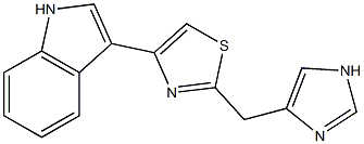 3-(2-(1H-Imidazol-4-ylmethyl)-4-thiazolyl)-1H-indole Structure