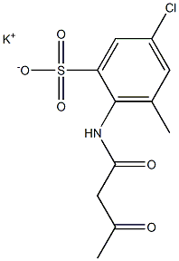 2-(Acetoacetylamino)-5-chloro-3-methylbenzenesulfonic acid potassium salt,,结构式