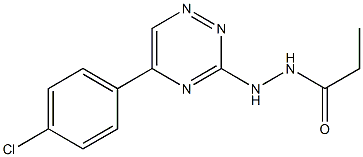Propionic acid 2-[5-(4-chlorophenyl)-1,2,4-triazin-3-yl] hydrazide 结构式