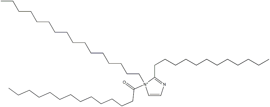 2-Dodecyl-1-hexadecyl-1-tetradecanoyl-1H-imidazol-1-ium 结构式