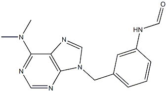 6-Dimethylamino-9-(3-formylaminobenzyl)-9H-purine 结构式