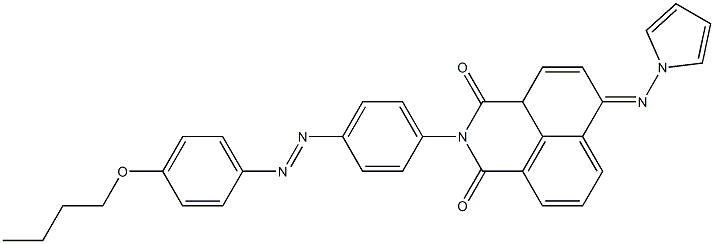 6-Pyrrolizino-2-[4-[(4-butoxyphenyl)azo]phenyl]-2H-benzo[de]isoquinoline-1,3-dione,,结构式