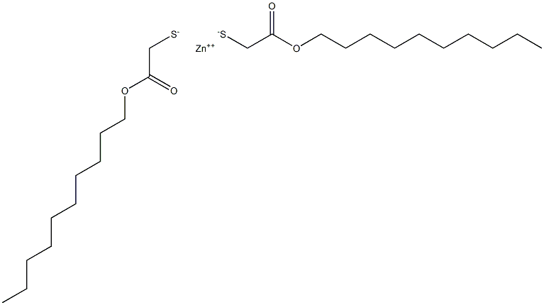 Zinc bis[(decyloxycarbonyl)methanethiolate],,结构式