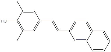 4-[(E)-2-(2-Naphthalenyl)ethenyl]-2,6-dimethylphenol,,结构式