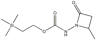 4-Methyl-1-[2-(trimethylsilyl)ethoxycarbonylamino]azetidin-2-one,,结构式