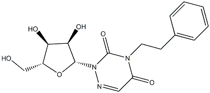 3-Phenethyl-6-azauridine 结构式