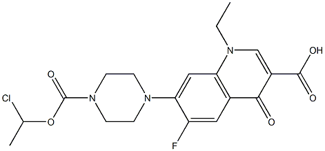 1-Ethyl-6-fluoro-1,4-dihydro-7-[4-(1-chloroethoxycarbonyl)-1-piperazinyl]-4-oxoquinoline-3-carboxylic acid