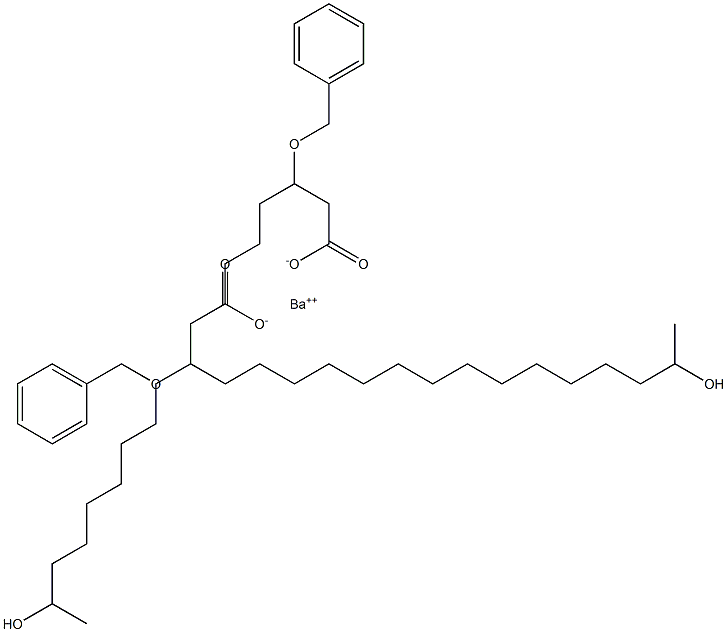 Bis(3-benzyloxy-17-hydroxystearic acid)barium salt 结构式