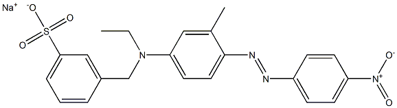 3-[N-Ethyl-N-[4-[(4-nitrophenyl)azo]-3-methylphenyl]aminomethyl]benzenesulfonic acid sodium salt Struktur