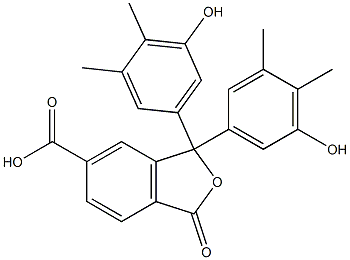 1,3-Dihydro-1,1-bis(5-hydroxy-3,4-dimethylphenyl)-3-oxoisobenzofuran-6-carboxylic acid Struktur