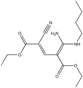 2-Cyano-4-[amino(butylamino)methylene]-2-pentenedioic acid diethyl ester