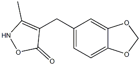 4-(3,4-Methylenedioxybenzyl)-3-methylisoxazol-5(2H)-one,,结构式