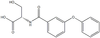 N-(3-フェノキシベンゾイル)-L-セリン 化学構造式