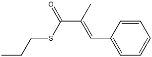2-Methyl-3-phenylpropenethioic acid S-propyl ester,,结构式