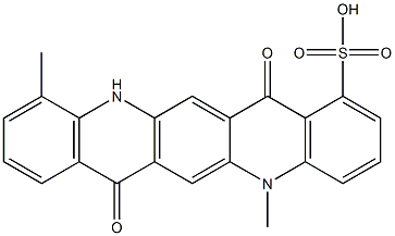 5,7,12,14-Tetrahydro-5,11-dimethyl-7,14-dioxoquino[2,3-b]acridine-1-sulfonic acid Structure