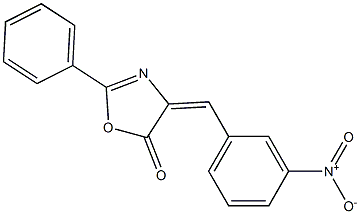 2-Phenyl-4-[(E)-(3-nitrophenyl)methylene]-2-oxazolin-5-one 结构式
