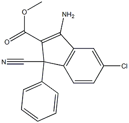 3-Amino-1-cyano-5-chloro-1-(phenyl)-1H-indene-2-carboxylic acid methyl ester