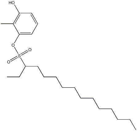 3-ペンタデカンスルホン酸3-ヒドロキシ-2-メチルフェニル 化学構造式