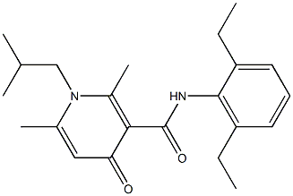 1-Isobutyl-1,4-dihydro-2,6-dimethyl-N-(2,6-diethylphenyl)-4-oxopyridine-3-carboxamide