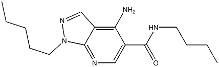 1-Pentyl-4-amino-N-butyl-1H-pyrazolo[3,4-b]pyridine-5-carboxamide Structure