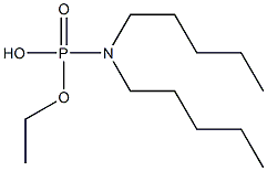 N,N-Dipentylamidophosphoric acid hydrogen ethyl ester Structure