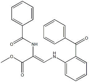 (Z)-3-[(2-Benzoylphenyl)amino]-2-(benzoylamino)acrylic acid methyl ester Structure