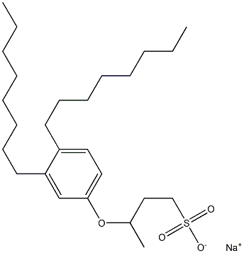 3-(3,4-Dioctylphenoxy)butane-1-sulfonic acid sodium salt|