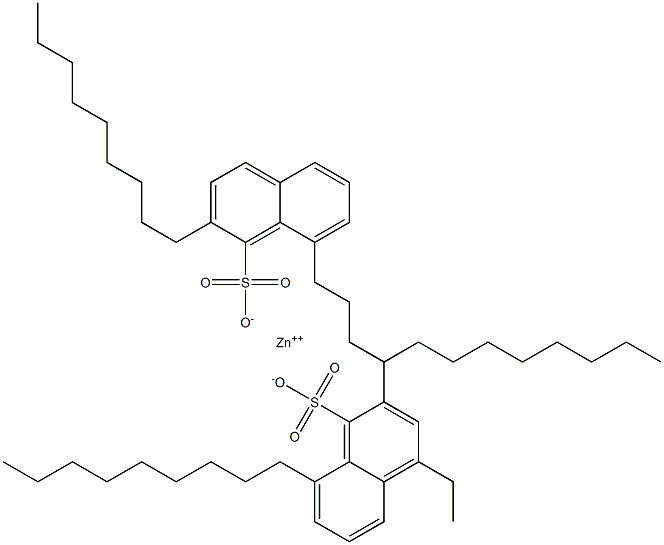 ビス(2,8-ジノニル-1-ナフタレンスルホン酸)亜鉛 化学構造式