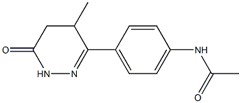 6-(4-アセチルアミノフェニル)-4,5-ジヒドロ-5-メチルピリダジン-3(2H)-オン 化学構造式