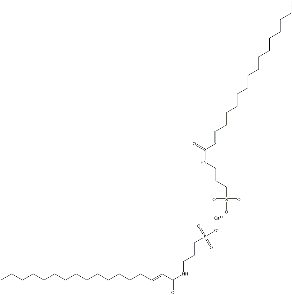 Bis[3-(2-heptadecenoylamino)-1-propanesulfonic acid]calcium salt 结构式