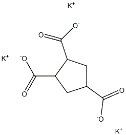 1,2,4-Cyclopentanetricarboxylic acid tripotassium salt Structure